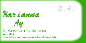 marianna ay business card